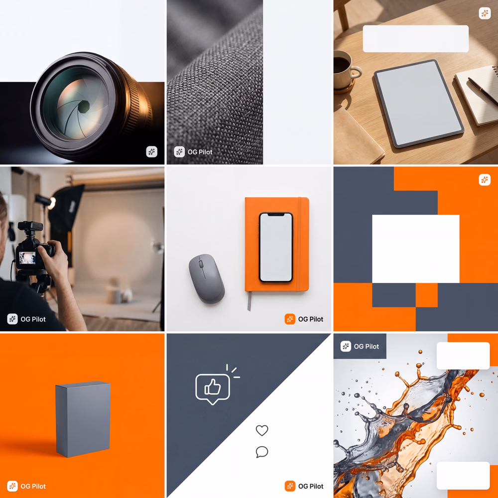 OG Pilot campaign grid — 9 AI-generated templates for Facebook